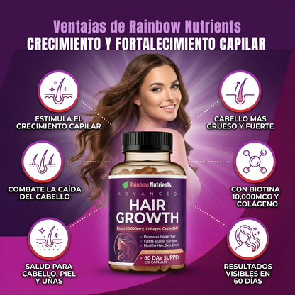 RAINBOW NUTRIENTS-Crecimiento Capilar Avanzado